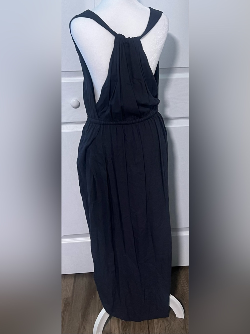 Women's Swimsuits For All Tenley Surplice Cover Up Maxi Dress in Dark Gray - Picture 3 of 5
